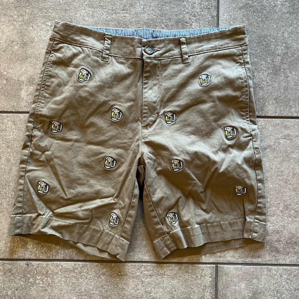 Men’s Embroidered Beer Themed Shorts